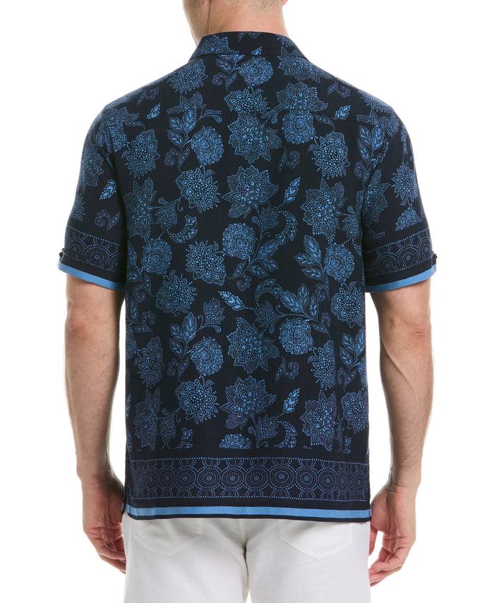 Cubavera Paisley Print Shirt Dress Blues