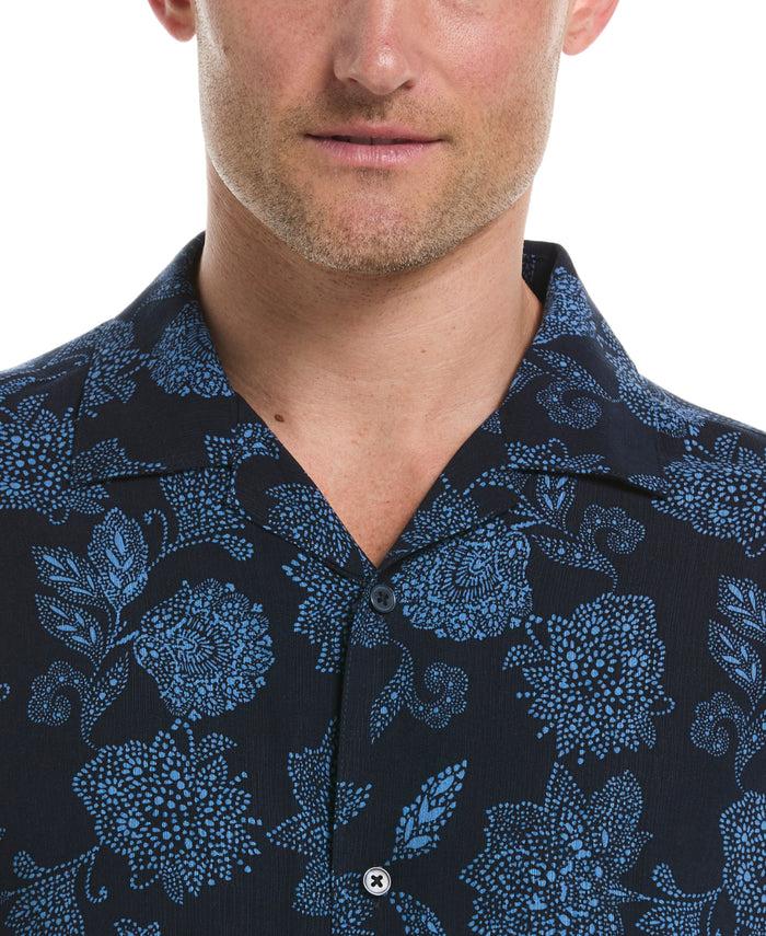 Cubavera Paisley Print Shirt Dress Blues