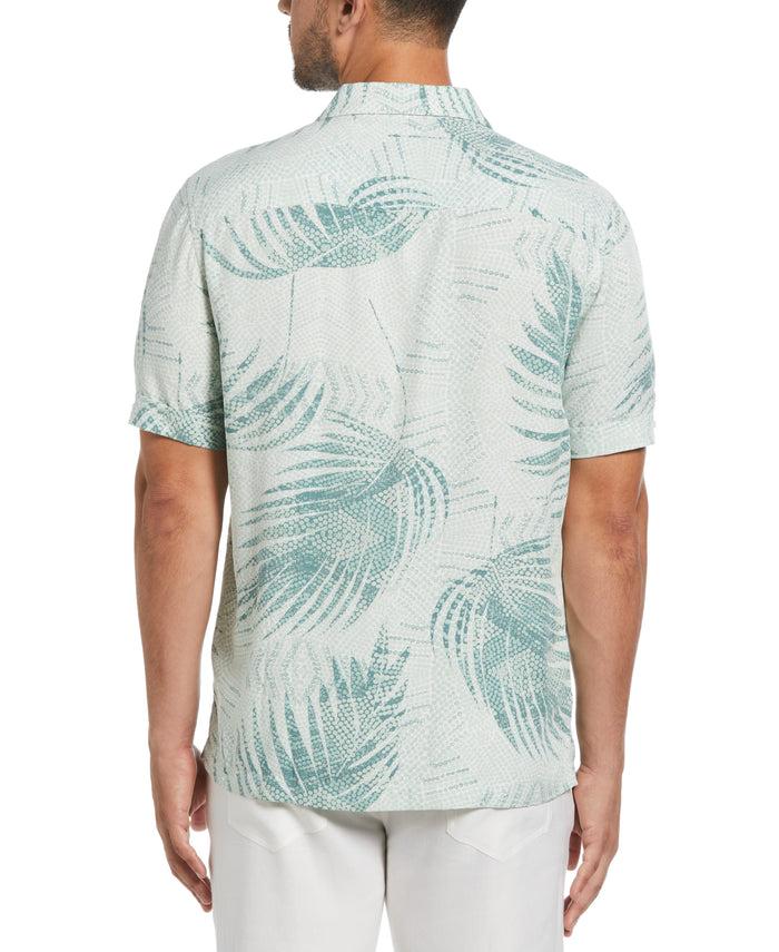 Cubavera Palm Dotted Print Shirt Balsam Green