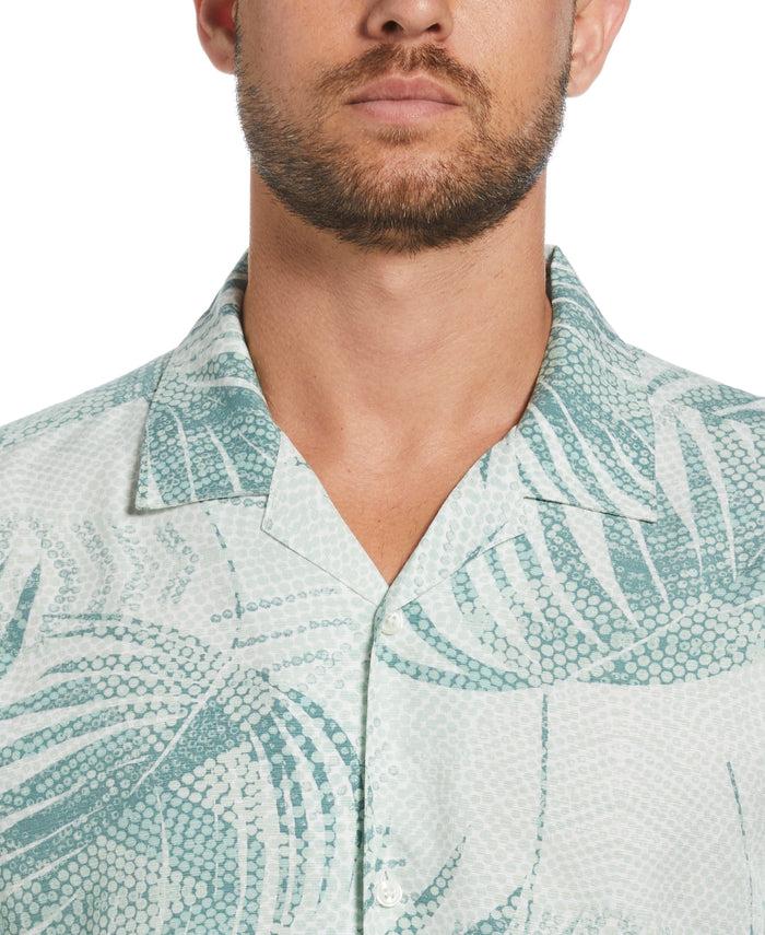 Cubavera Palm Dotted Print Shirt Balsam Green