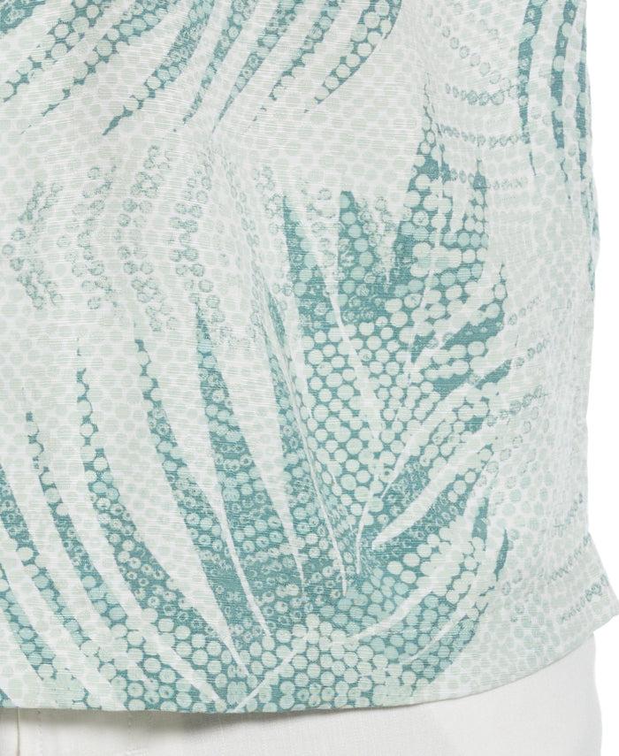 Cubavera Palm Dotted Print Shirt Balsam Green