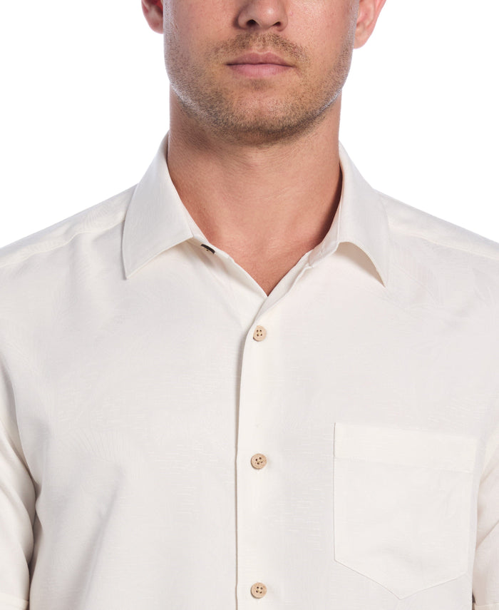 Cubavera Palm Print Shirt Egret
