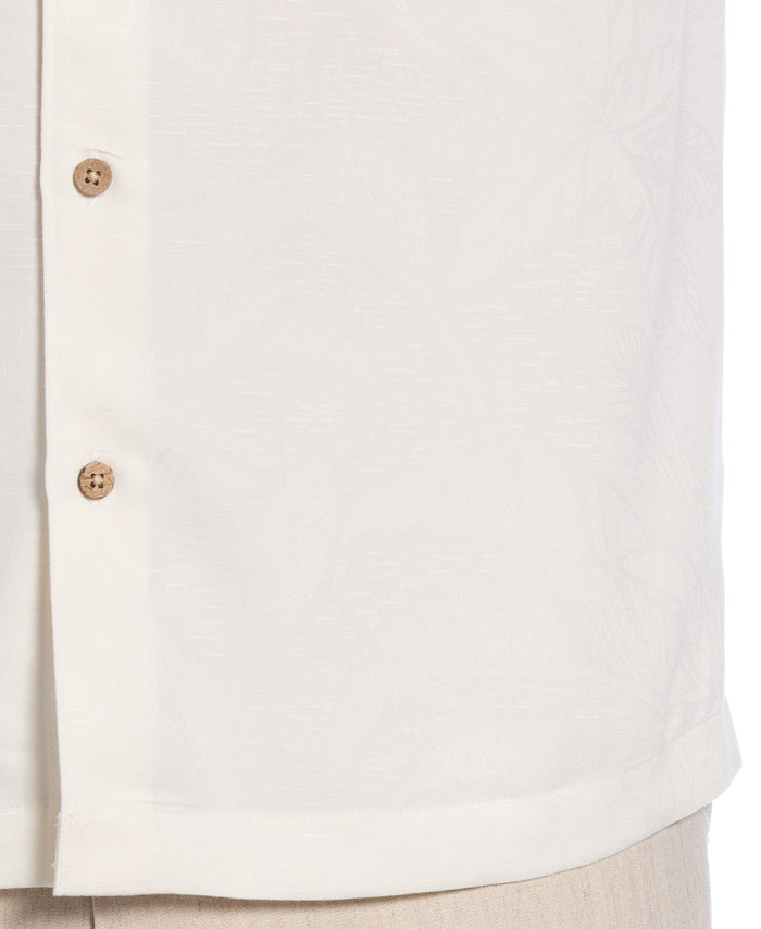 Cubavera Palm Print Shirt Egret