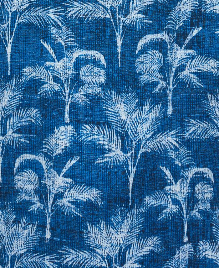 Cubavera Palm Tree Print Shirt Mykonos Blue