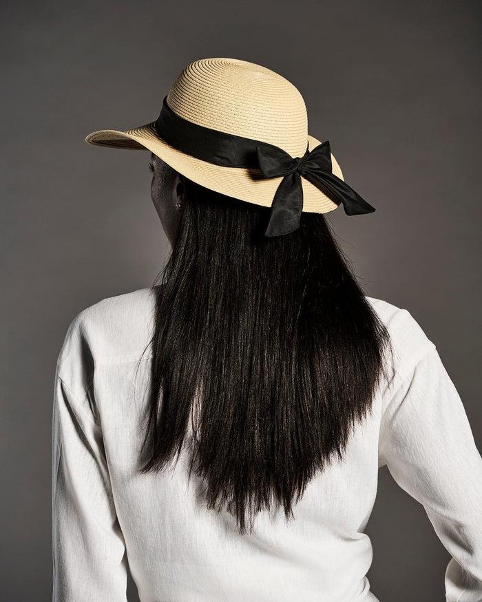 Cubavera Paper Braid Women Hat With Ribbon Cream