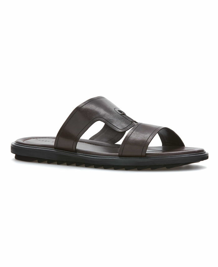 cubavera Perry Ellis Slip-On Sandals Dk Brown