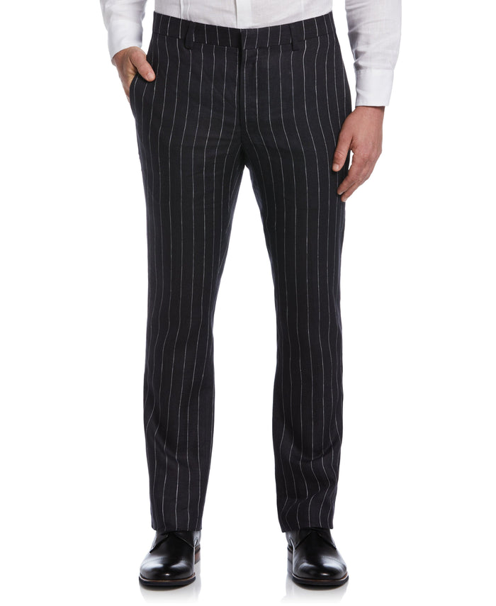 cubavera Pinstripe Linen Pant Blackened Pearl