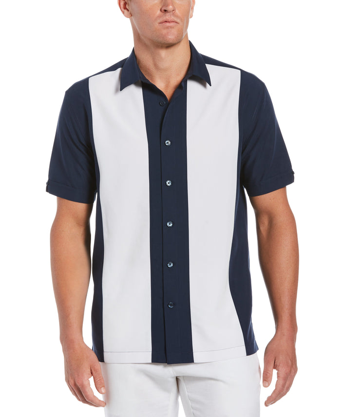 cubavera Retro Panel Shirt Dress Blues