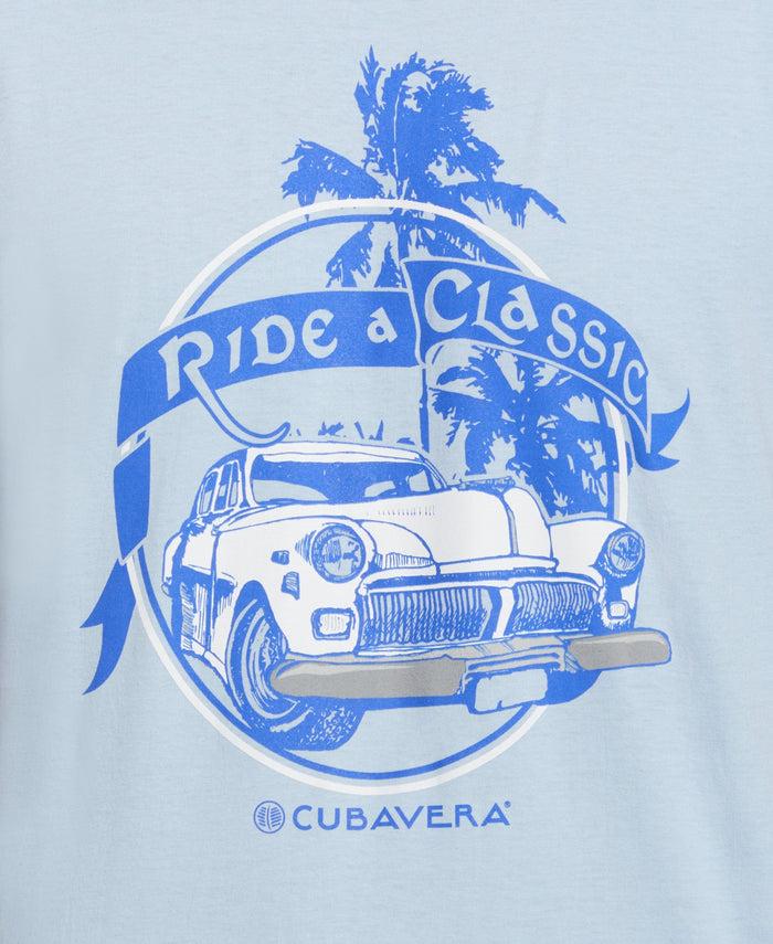 Cubavera Ride A Classic Tee Light Blue