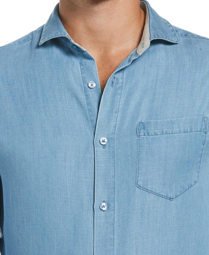 Cubavera Soft Twill One Pocket Shirt Dusk Blue
