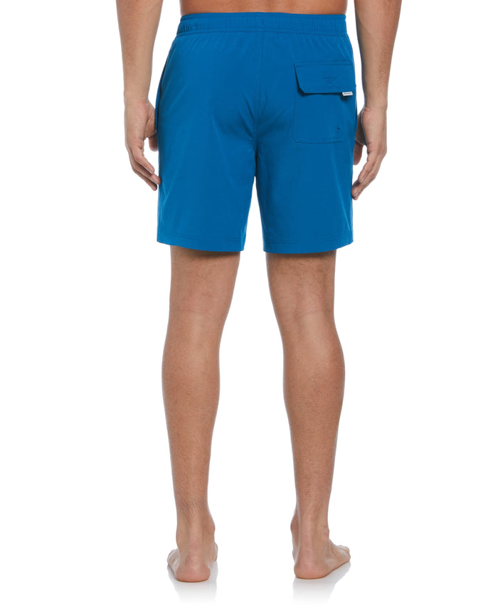 Cubavera Solid 7" Swim Short Mykonos Blue