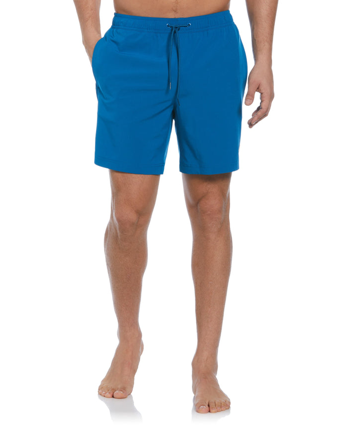 cubavera Solid 7" Swim Short Mykonos Blue