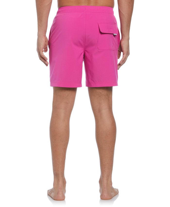 Cubavera Solid 7" Swim Short Rose Violet