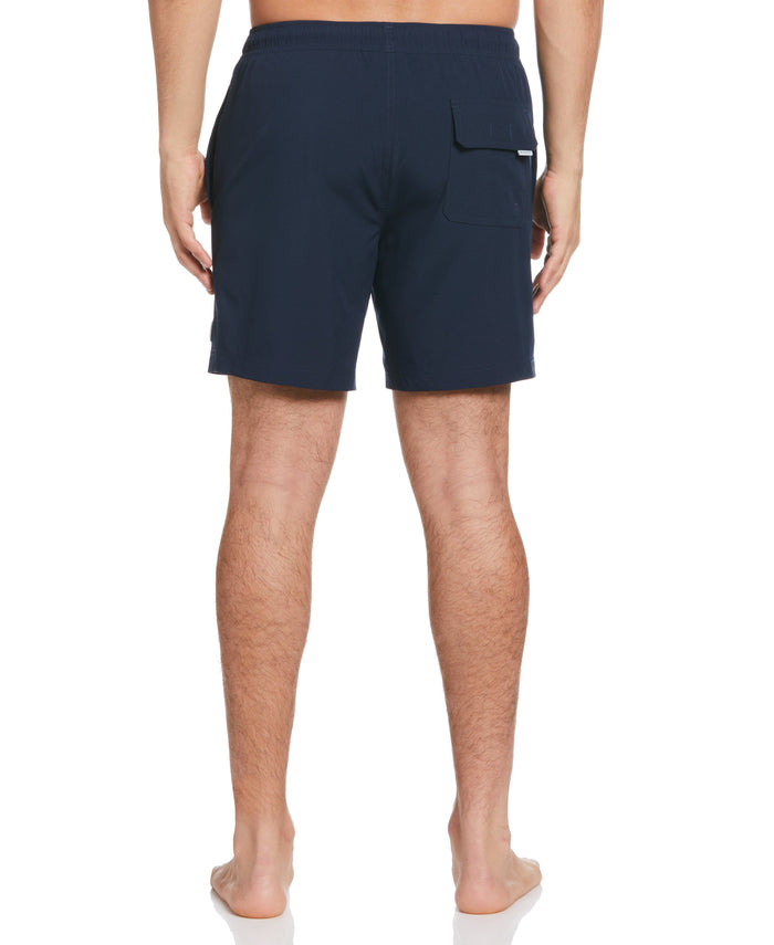 Cubavera Solid 7" Swim Trunks Dress Blues