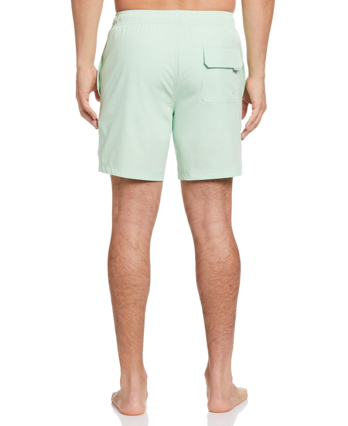Cubavera Solid 7" Swim Trunks Pastel Green