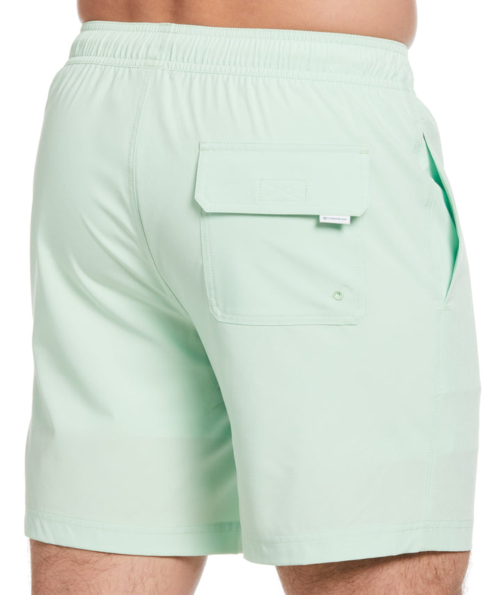 Cubavera Solid 7" Swim Trunks Pastel Green