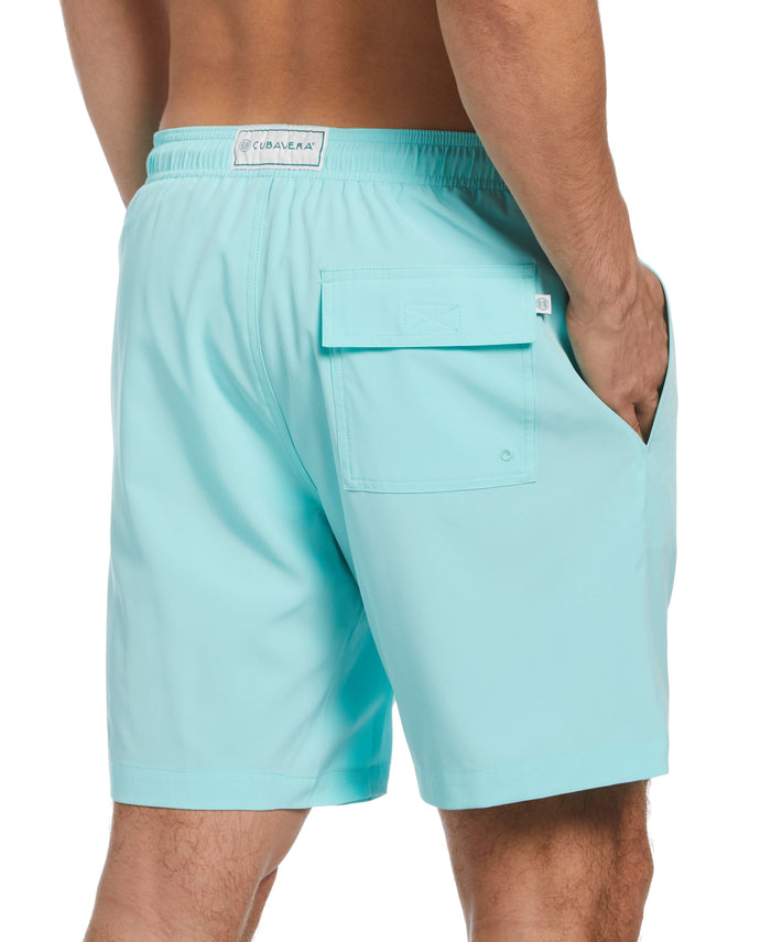 Cubavera Solid Swim Trunks Aruba Blue