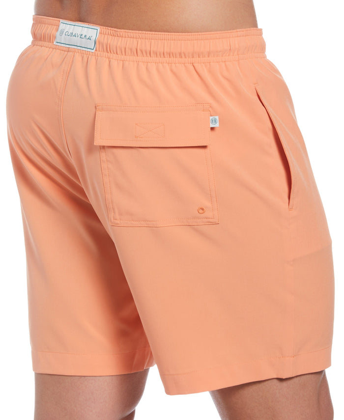 Cubavera Solid Swim Trunks Cadmium Orange