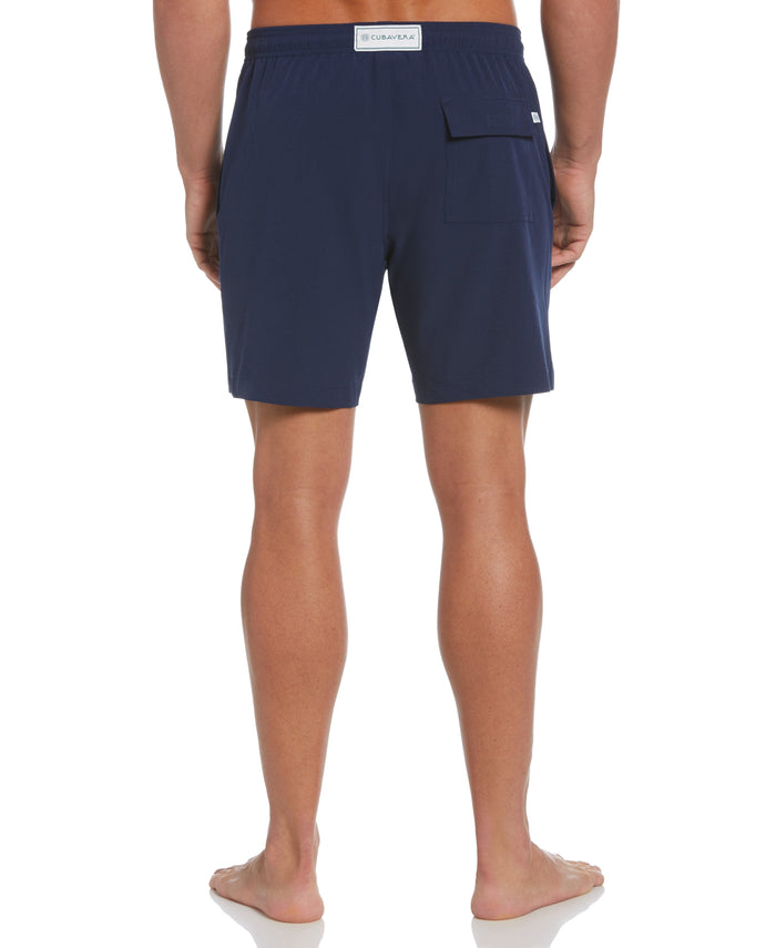 Cubavera Solid Swim Trunks Midnight Navy