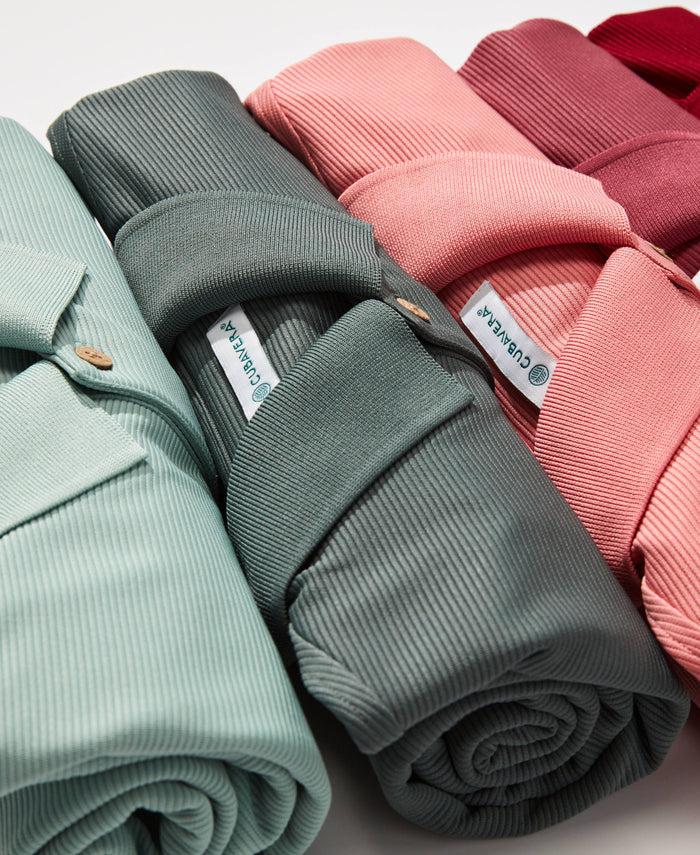 Cubavera Solid Textured Polo Balsam Green