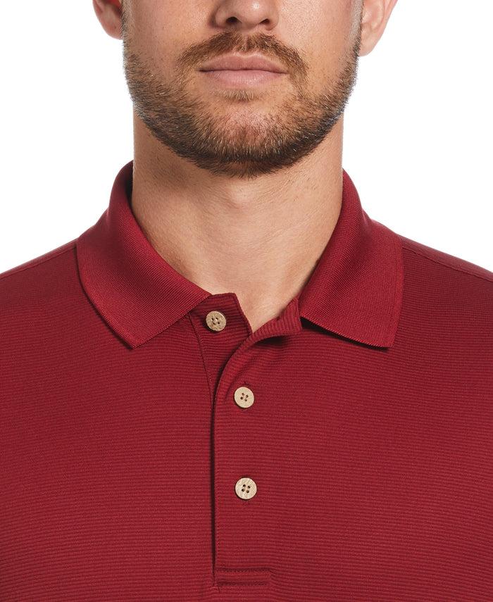 Cubavera Solid Textured Polo Biking Red