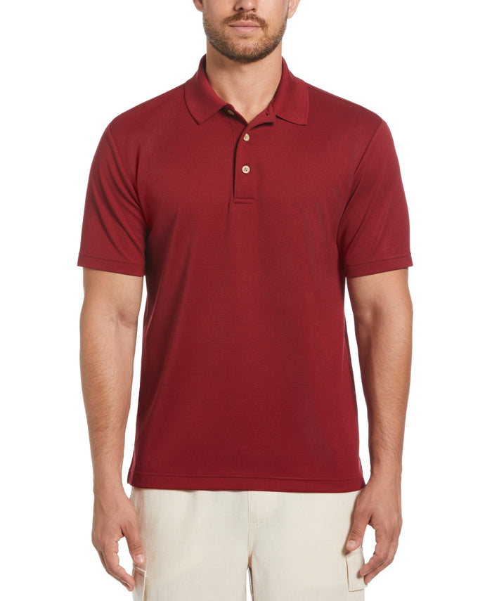 cubavera Solid Textured Polo Biking Red