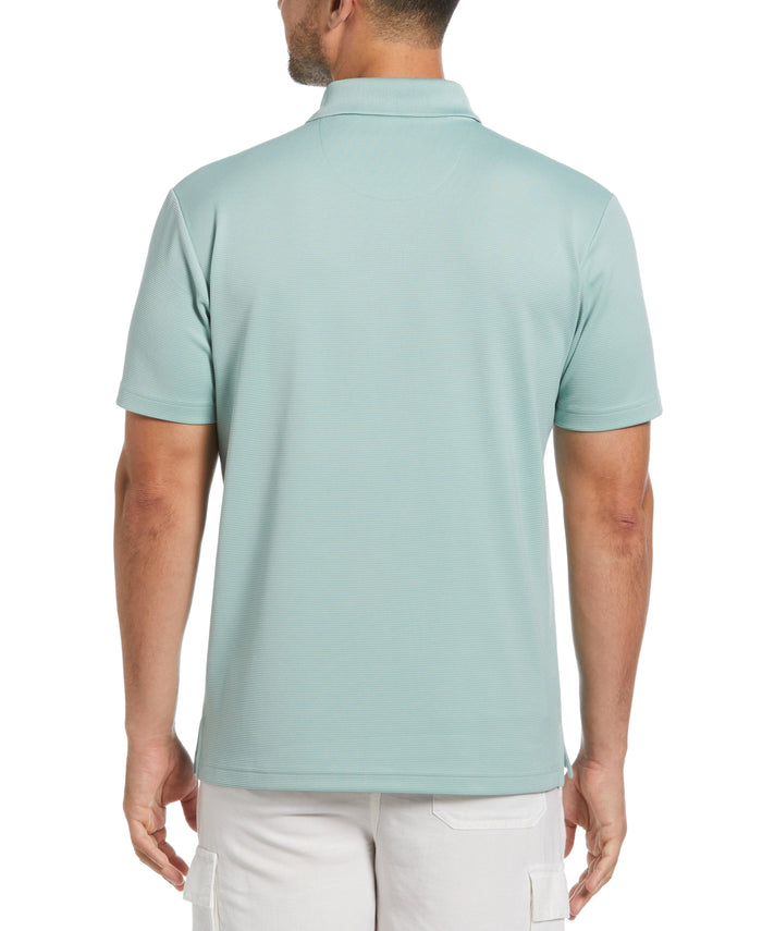 Cubavera Solid Textured Polo Blue Surf
