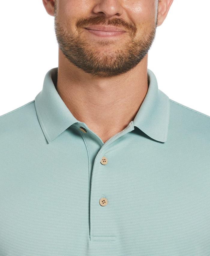 Cubavera Solid Textured Polo Blue Surf