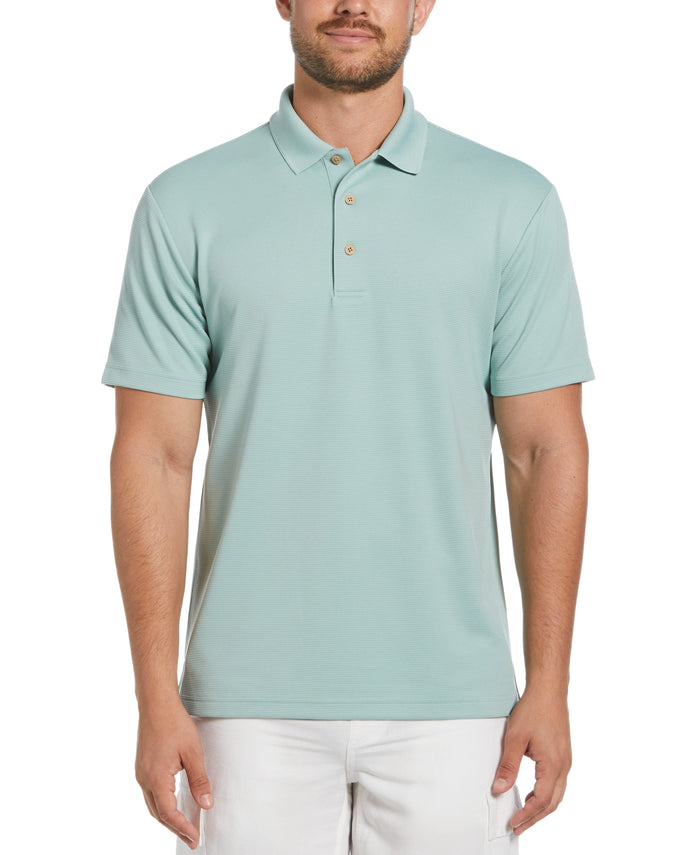 cubavera Solid Textured Polo Blue Surf