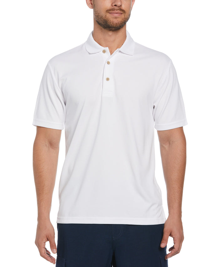 cubavera Solid Textured Polo Bright White