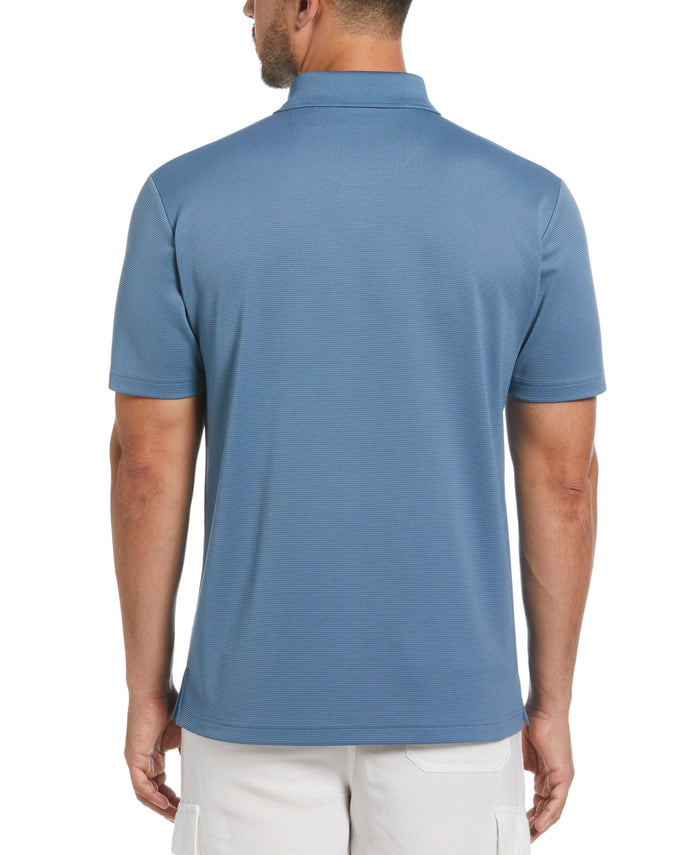 Cubavera Solid Textured Polo Captains Blue
