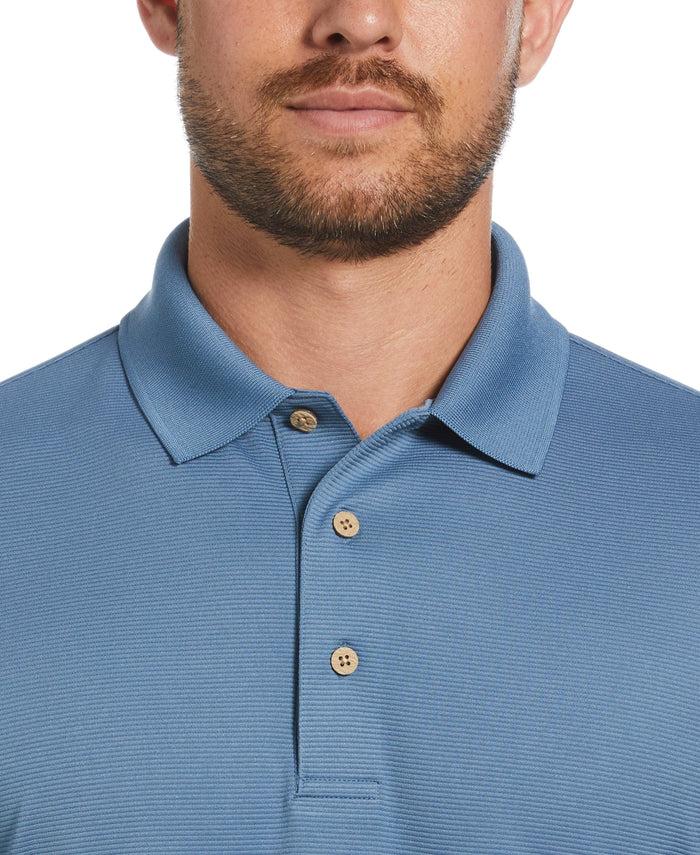Cubavera Solid Textured Polo Captains Blue