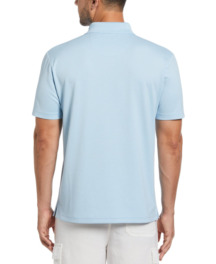 Cubavera Solid Textured Polo Cerulean