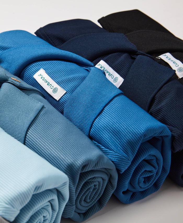 Cubavera Solid Textured Polo Dress Blues