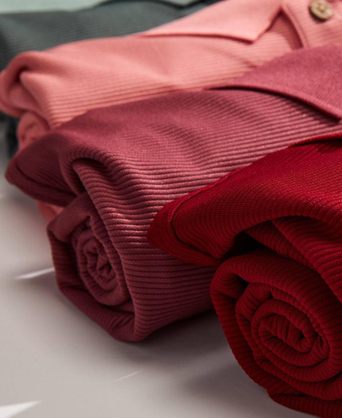 Cubavera Solid Textured Polo Hawthorn Rose