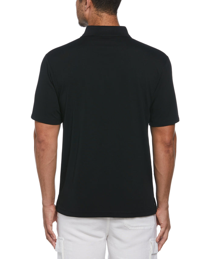 Cubavera Solid Textured Polo Jet Black