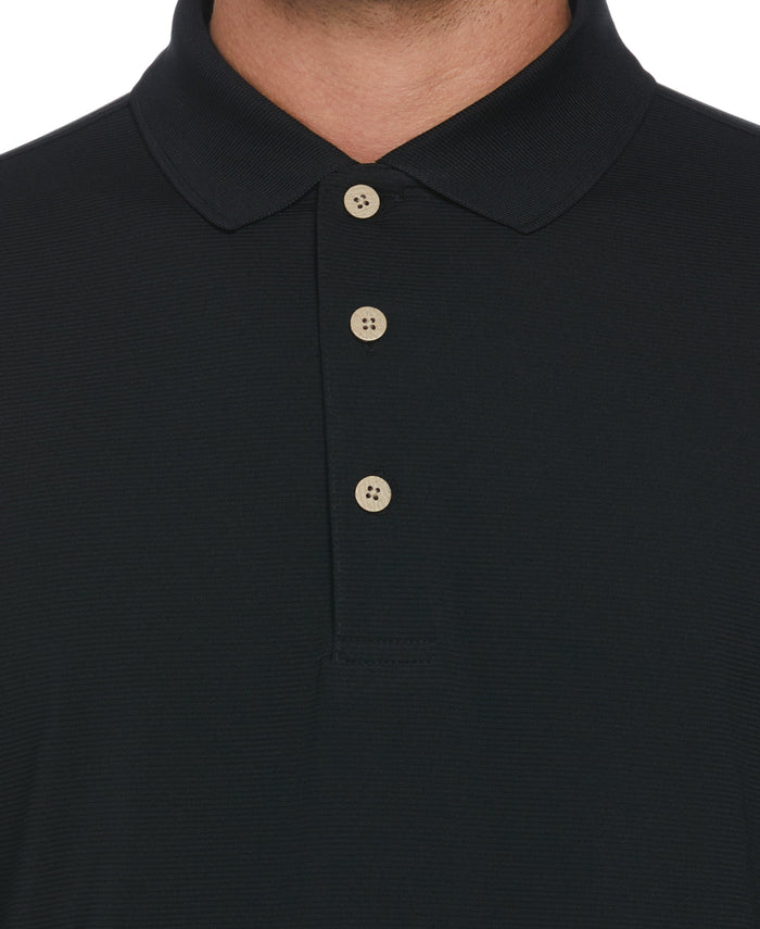 Cubavera Solid Textured Polo Jet Black