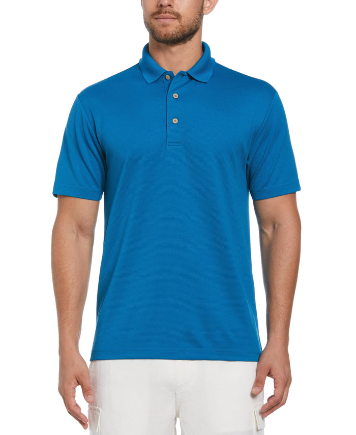 cubavera Solid Textured Polo Mykonos Blue