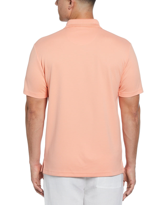 Cubavera Solid Textured Polo Peach Pink