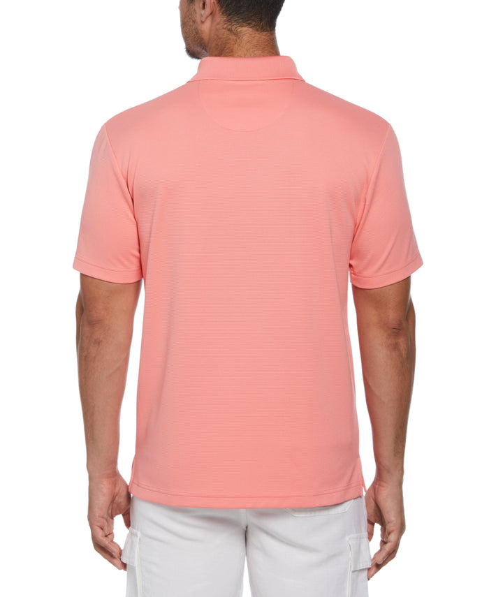 Cubavera Solid Textured Polo Shell Pink