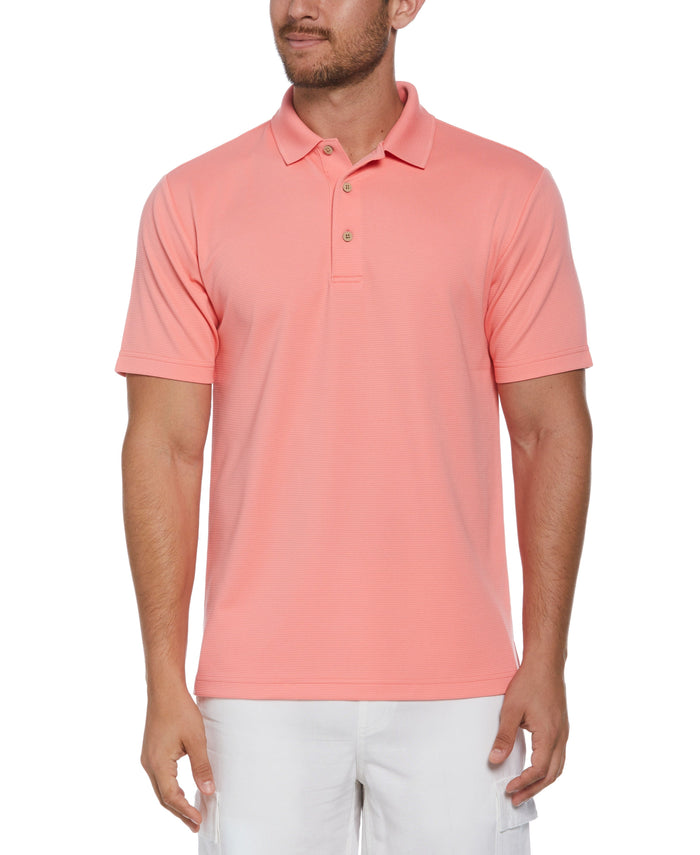 cubavera Solid Textured Polo Shell Pink