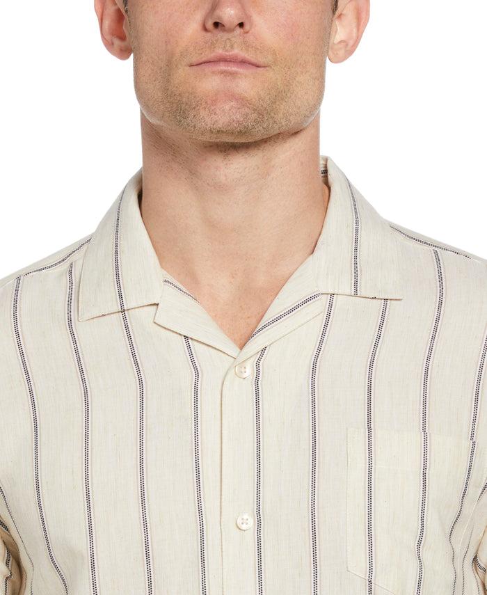 Cubavera Space-Dyed Dobby Stripe Shirt Linen