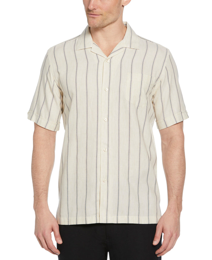 cubavera Space-Dyed Dobby Stripe Shirt Linen
