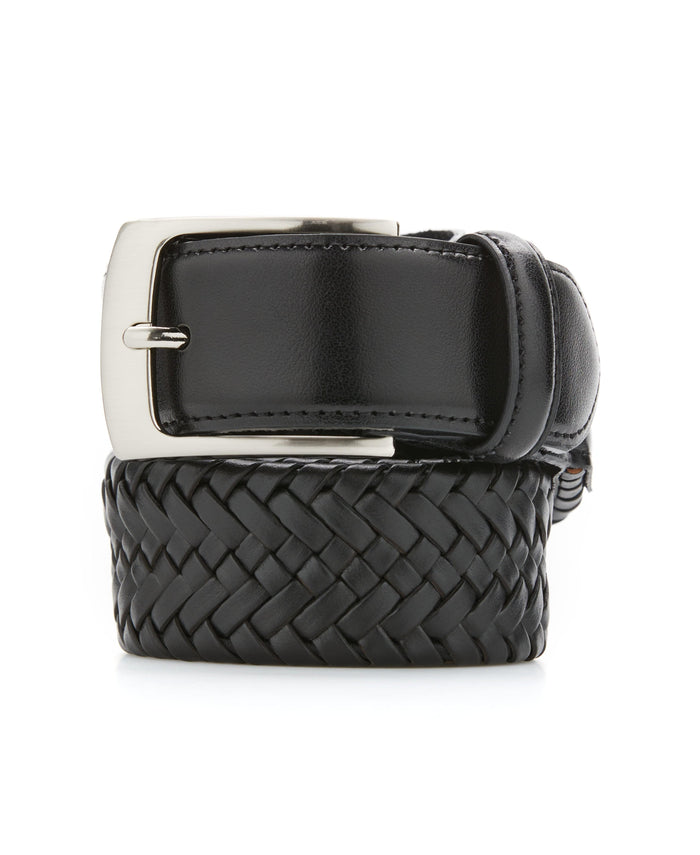 cubavera Stretch Braid Belt Black