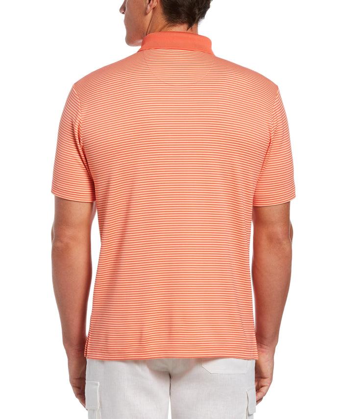 Cubavera Stripe Polo Hot Coral