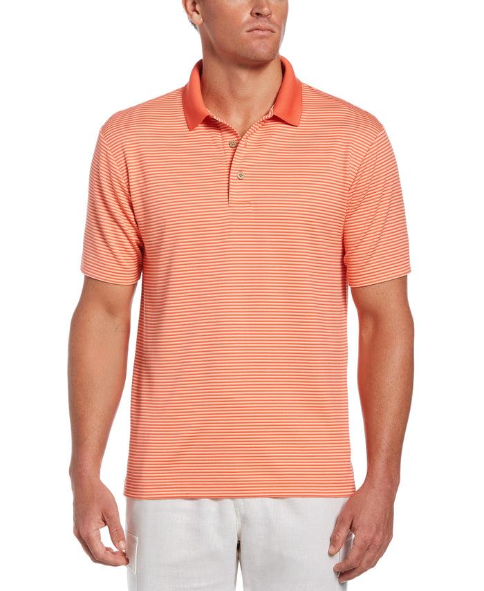 cubavera Stripe Polo Hot Coral