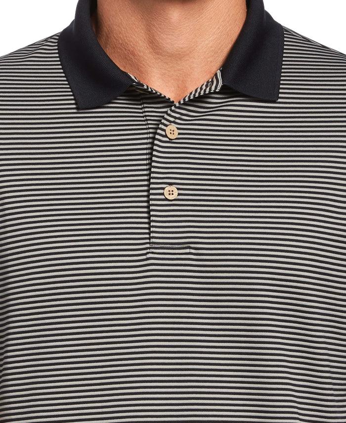 Cubavera Stripe Polo Jet Black