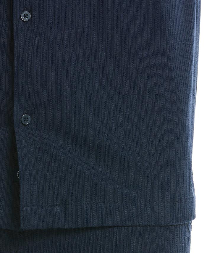 Cubavera Textured Knit Shirt Dress Blues