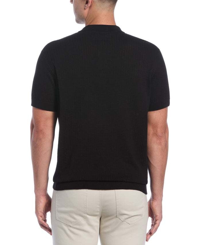 Cubavera Textured Knit Sweater Jet Black