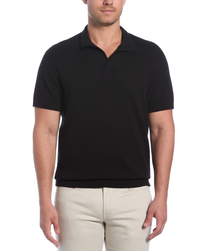 cubavera Textured Knit Sweater Jet Black